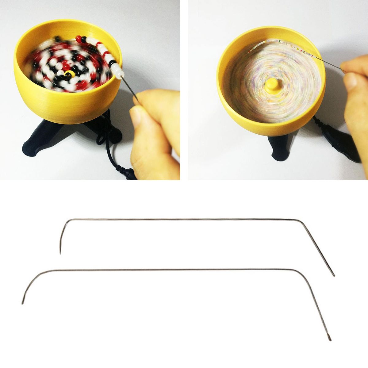 2Pcs Bead Spinner Needles For Bracelet Necklace Making Spin String