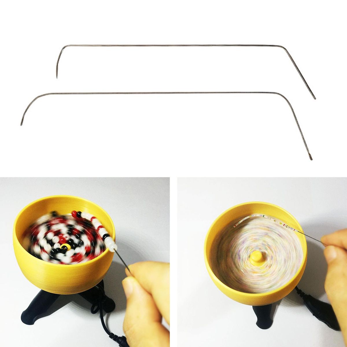 2Pcs Bead Spinner Needles For Bracelet Necklace Making Spin String