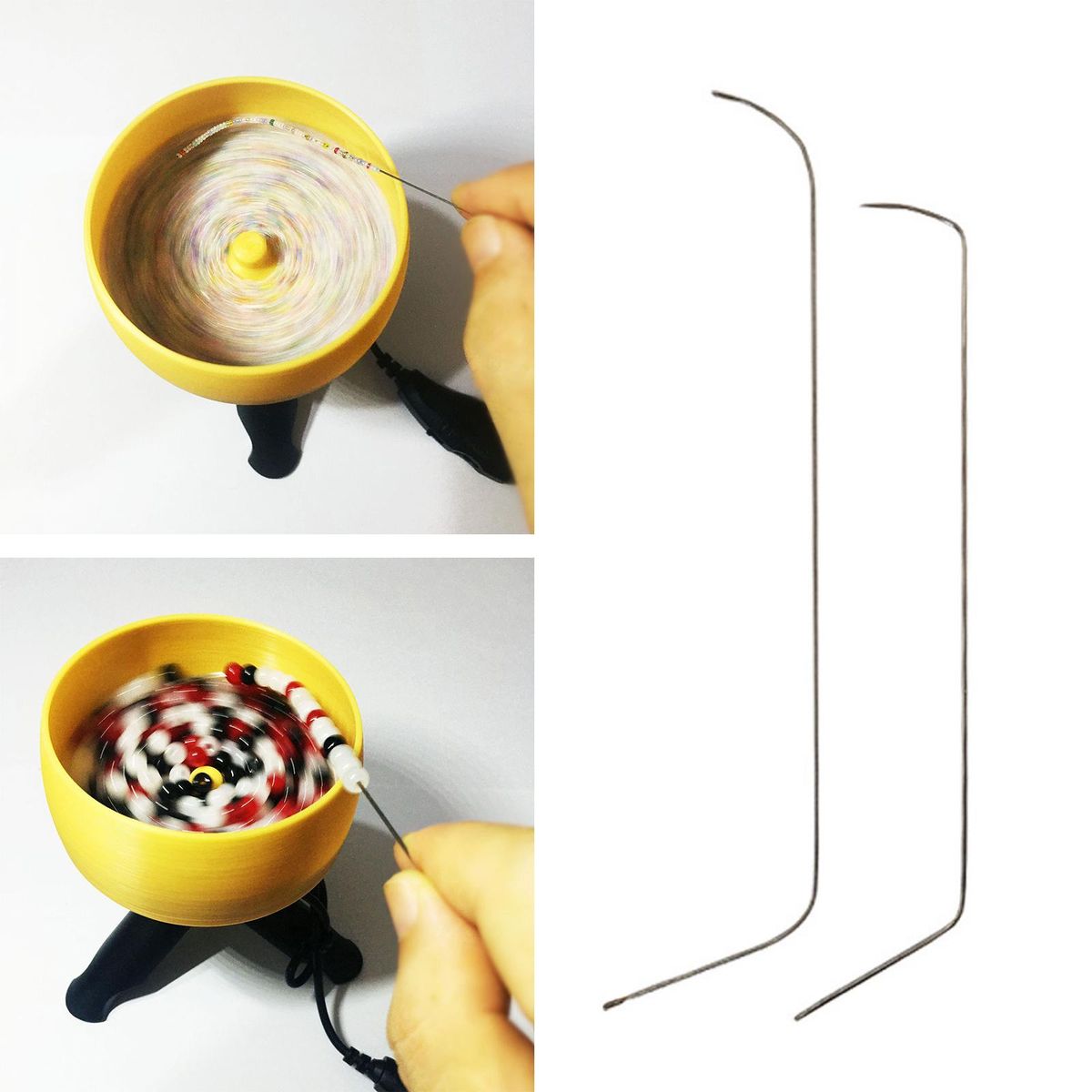 2Pcs Bead Spinner Needles For Bracelet Necklace Making Spin String