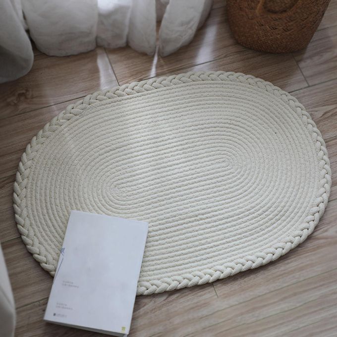 Woven Rug Doormat Rug Washable Entrance Carpet For Living Room Beige