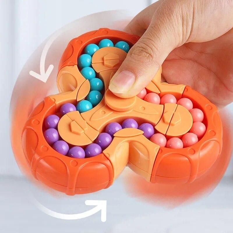 Funny Rotating Magical Bean Cube Fingertip Puzzle Toys Children IQ Developmental Stress Relief Toys Birthday Christmas Gifts