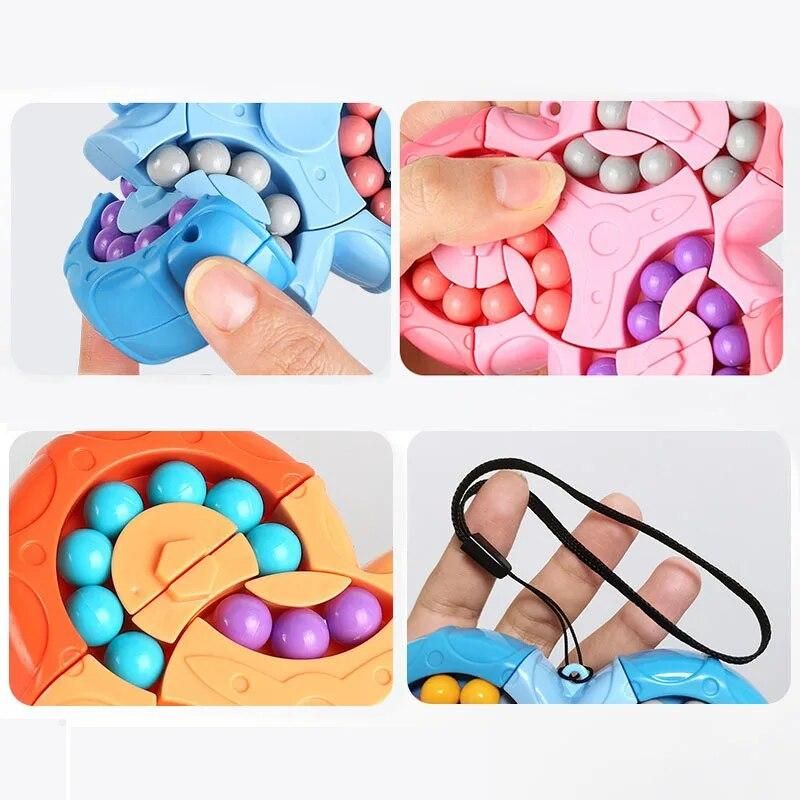 Funny Rotating Magical Bean Cube Fingertip Puzzle Toys Children IQ Developmental Stress Relief Toys Birthday Christmas Gifts