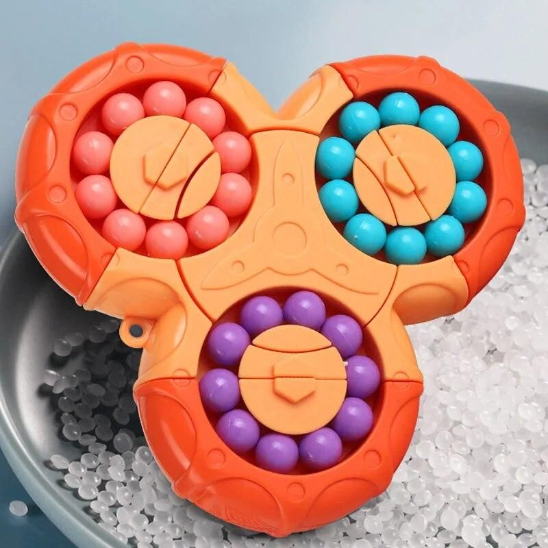 Funny Rotating Magical Bean Cube Fingertip Puzzle Toys Children IQ Developmental Stress Relief Toys Birthday Christmas Gifts