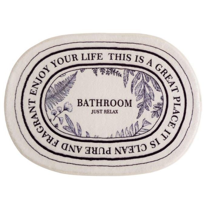 Floor Rug Bath Mat Doormat Indoor Eco-Friendly For Bathroom Oval