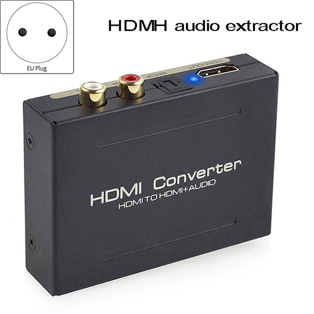 HDMI-Compatible Audio Splitter HDMI TO HDMI+AUDIO+SPDIF+R/L for PS5/PS4/PS3 Xbox Series X Apple TV FireStick EU Plug