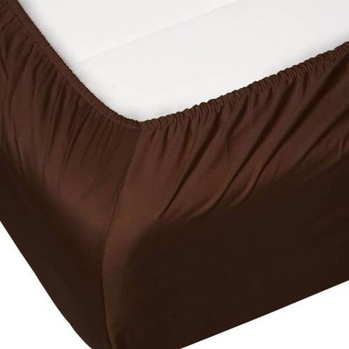 Fitted Sheet Mattress Protector -Brown