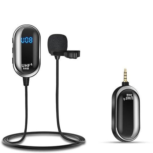 UHF U13 Wireless Interview Microphone Lavalier Lapel Microphone Recording Mic For IPhone IPad Android PC SLR Camera Youtube Live