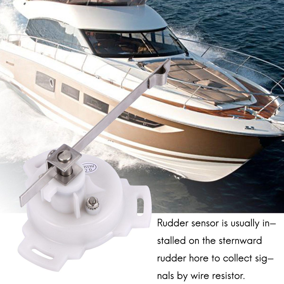 Stainless Steel Rudder Angle Indicator Gauge Sensor For Marine Boat 0-190 Ohms Auto Replacement Parts Speedometers