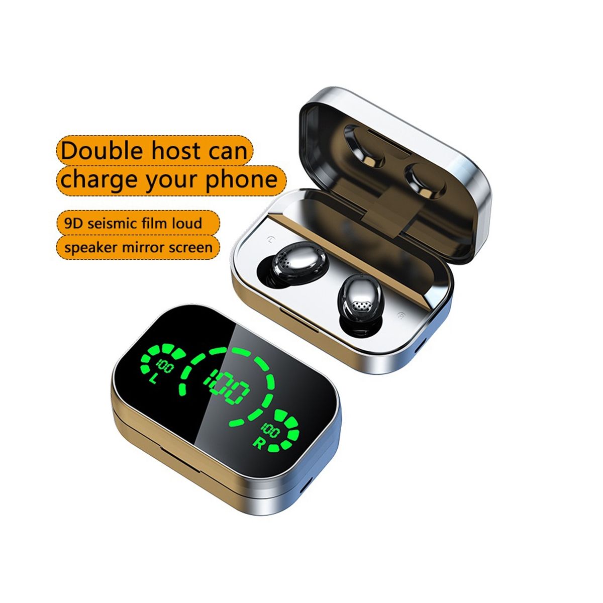 YD04 Wireless Bluetooth Headphones LED Digital