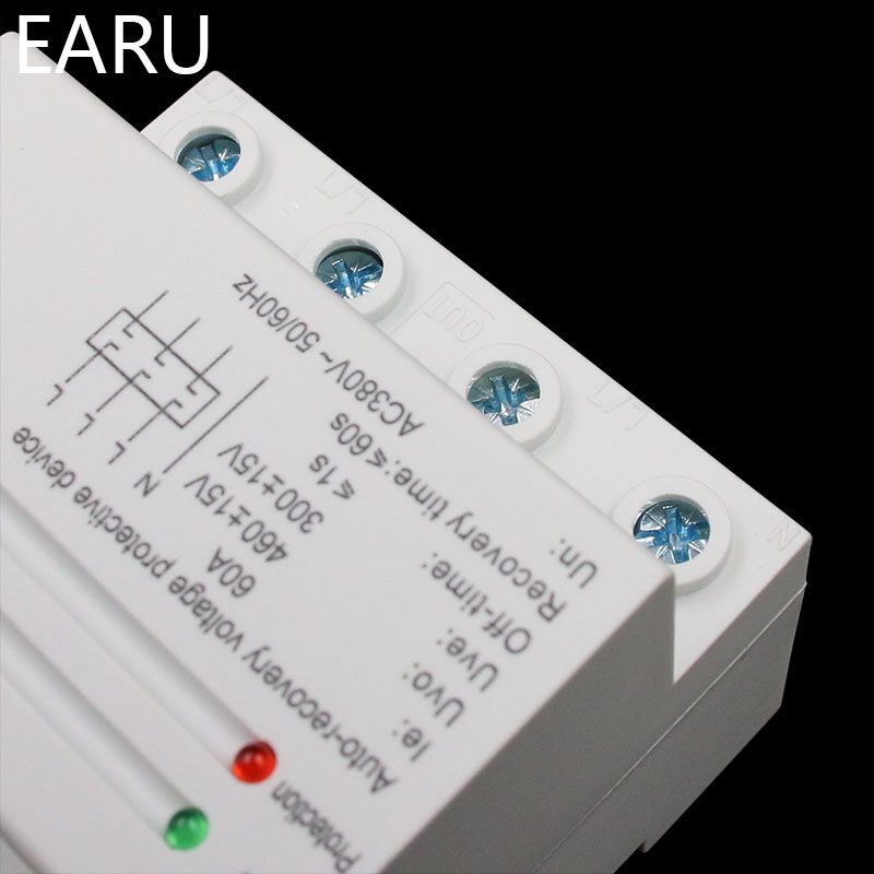 1pc 60A 380V 3P+N Din Rail Self Recovery Restore Automatic