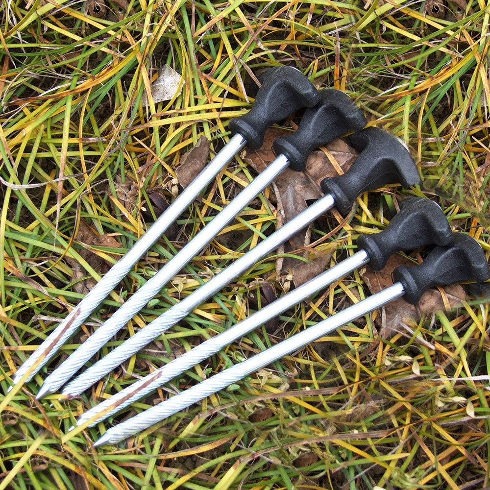 5pcs Heavy Duty Carp Fishing Bivvy Pegs 21cm Camping Tent