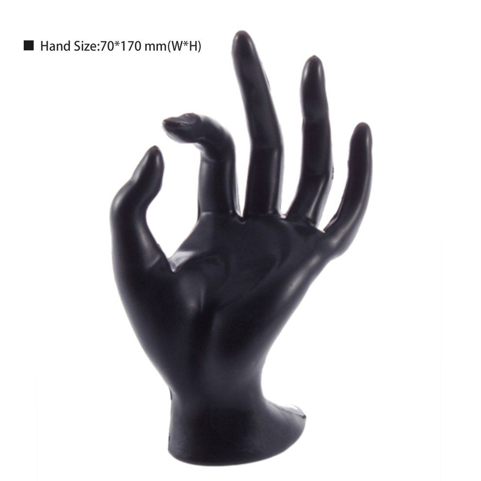 Jewelry Ring Bracelet Necklace Hanging Hand Display Holder Stand Show Rack Black
