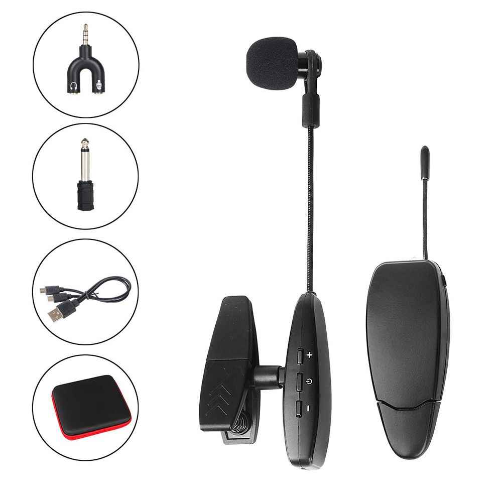 Saxophone Mic Wireless Microphone System Clip On Musical