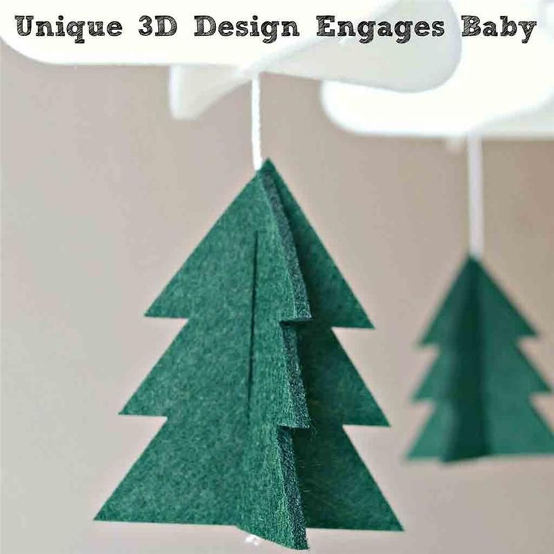 Mobile Hanging Decoration Felt Living Room Bedroom Ornament Boys/Girls Baby Crib Woodland Night Nursery Hanging Pendant