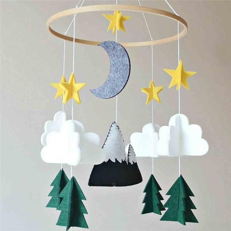 Mobile Hanging Decoration Felt Living Room Bedroom Ornament Boys/Girls Baby Crib Woodland Night Nursery Hanging Pendant