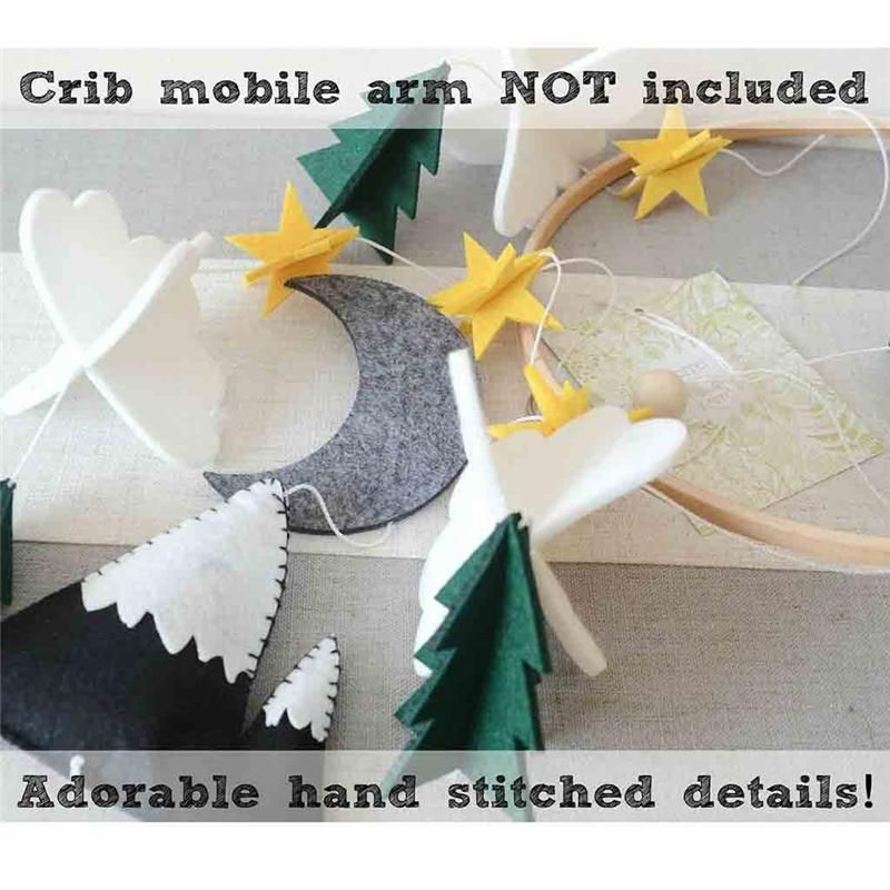 Mobile Hanging Decoration Felt Living Room Bedroom Ornament Boys/Girls Baby Crib Woodland Night Nursery Hanging Pendant
