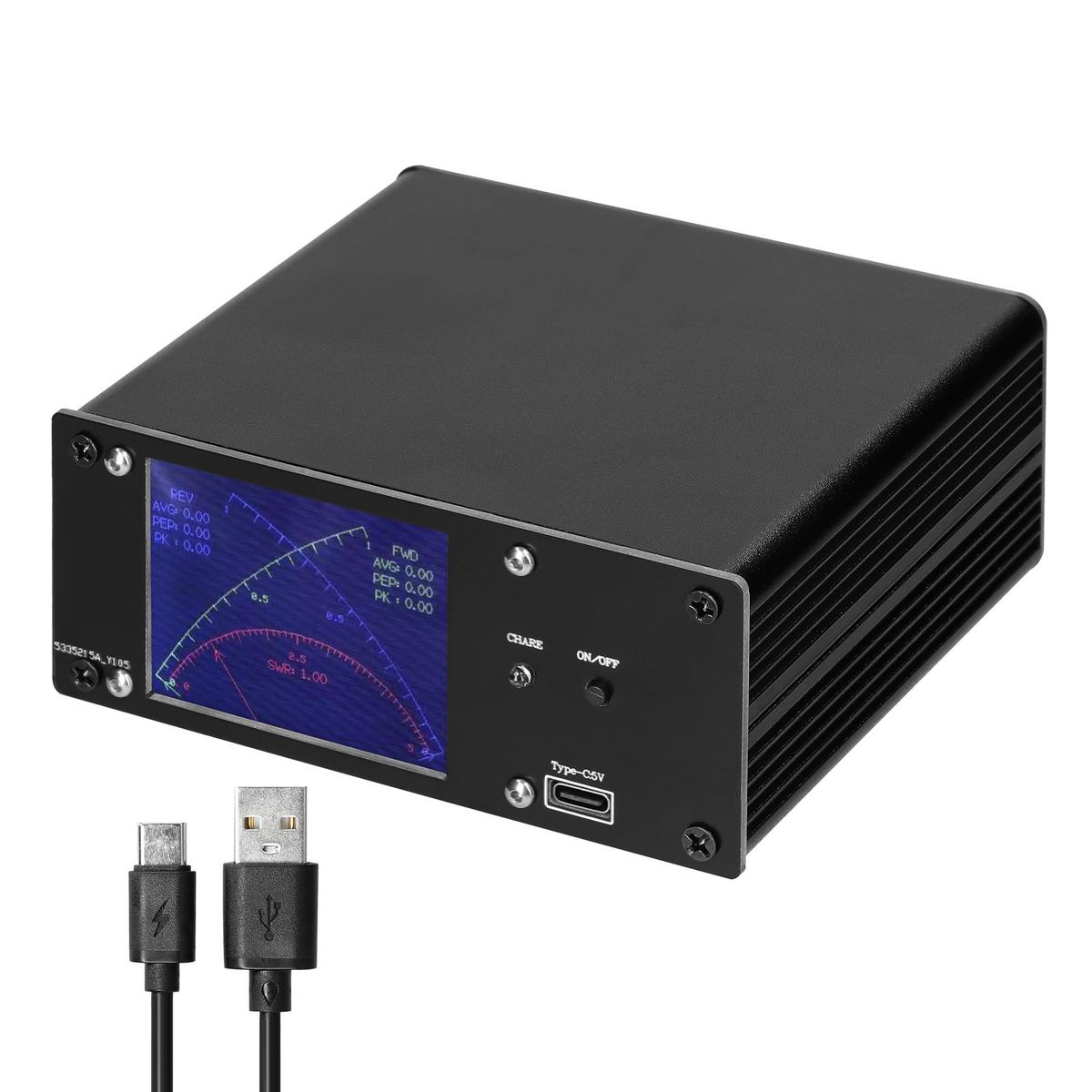 0.4MHz-60MHz 0.1mW-1KW Standing Wavemeter 2.4inch TFT Touching Display SWR PWR Short Waves Meters Power Watt Meter