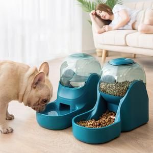 2pcs 3.8L Pet Dog Cat Automatic Feeder Bowl For Drinking Water 1.8KG Slow Food Feeding Bowls Container For And Bowls Supplies Dogs
