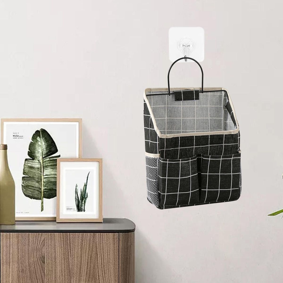 Storage Pouch Stationery Wall Storage Bag Black