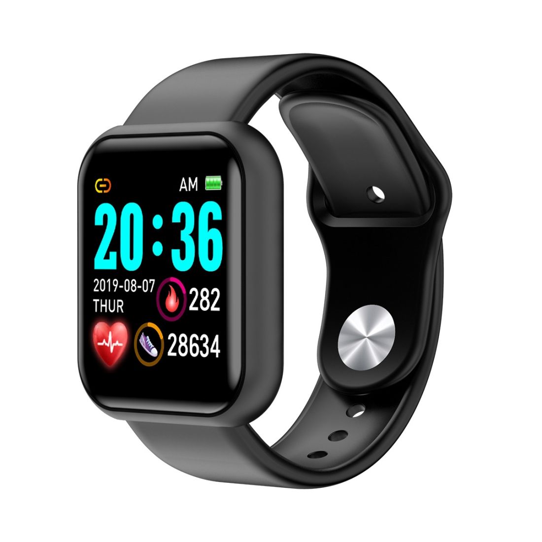 GM20 1.3inch IPS Color Screen Smart Watch IP67 Waterproof,Support Call Reminder /Heart Rate Monitoring/Blood Pressure Monitoring/Sedentary Reminder(Black)