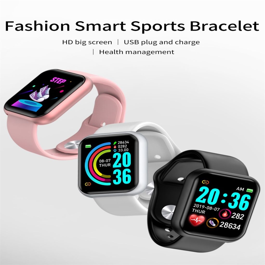 GM20 1.3inch IPS Color Screen Smart Watch IP67 Waterproof,Support Call Reminder /Heart Rate Monitoring/Blood Pressure Monitoring/Sedentary Reminder(Silver)