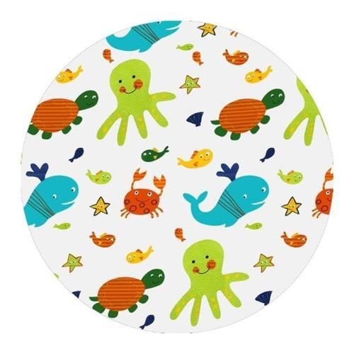 Baby Kids Feeding High Chair Splash Round Mat Anti Slip Foldable Floor Protector