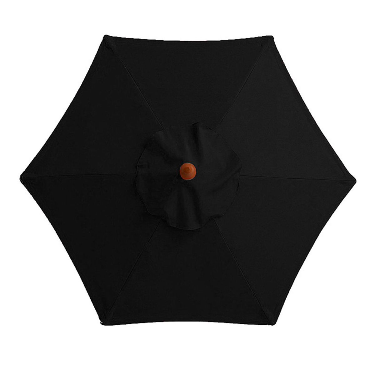 2m Outdoor Patio Umbrella Canopy Sun Protection Market Table Hanging Black