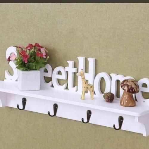 Sweet Home Corner Wall Mounted Letter Hallow Shelve