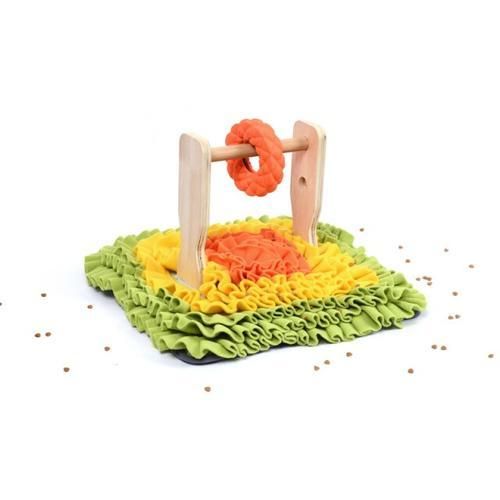 Muilt Function Pet Sniffing Mat With Wood Board Chewing Toy Dog Cat Slow Feeding Mat Sniffing Ppad Training Toy For Cats