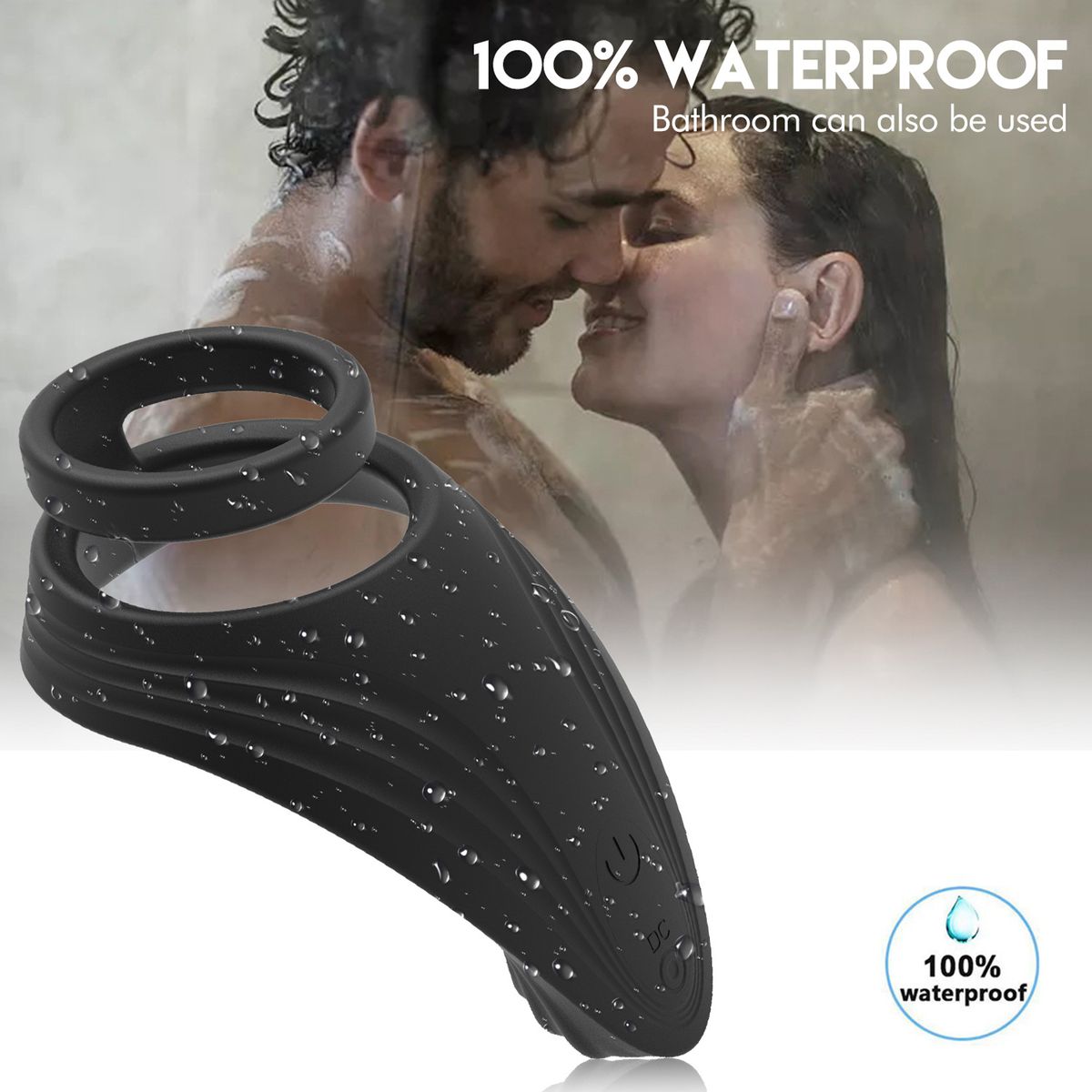 Vibrating Penis Ring Vibrator Massager Waterproof Cock Ring