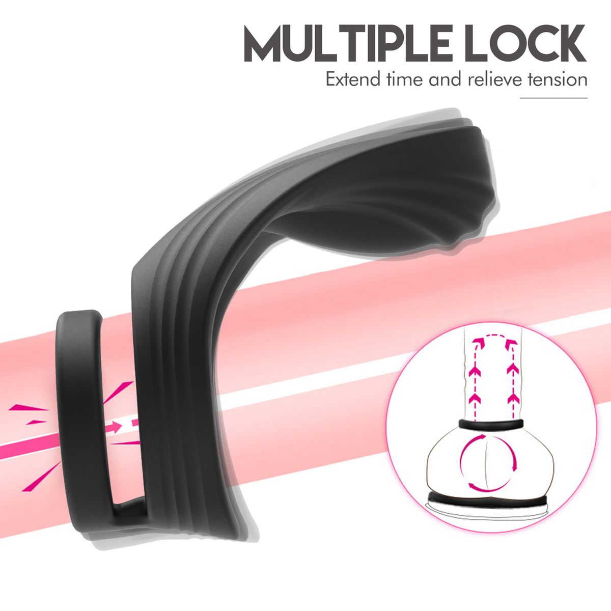Vibrating Penis Ring Vibrator Massager Waterproof Cock Ring