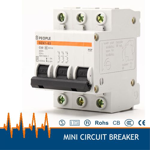 DZ47-63 AC380v 3 Phase Amp Miniature Circuit Breaker