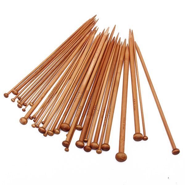 Carbonized Bamboo Single Pointed Knitting Needles 2mm-10mm