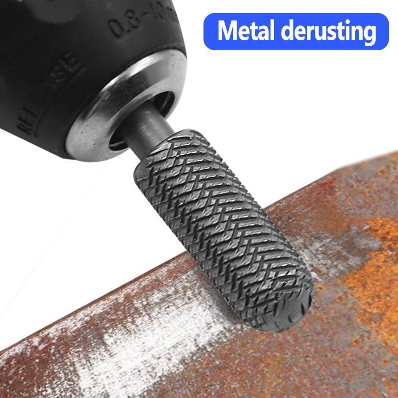 5-piece set of rotary steel file special-shaped file embossed steel file electric grinding grinding head file soft metal grinding burr reaming 5 sets of rotary steel files 6mm*11mm-PE bag