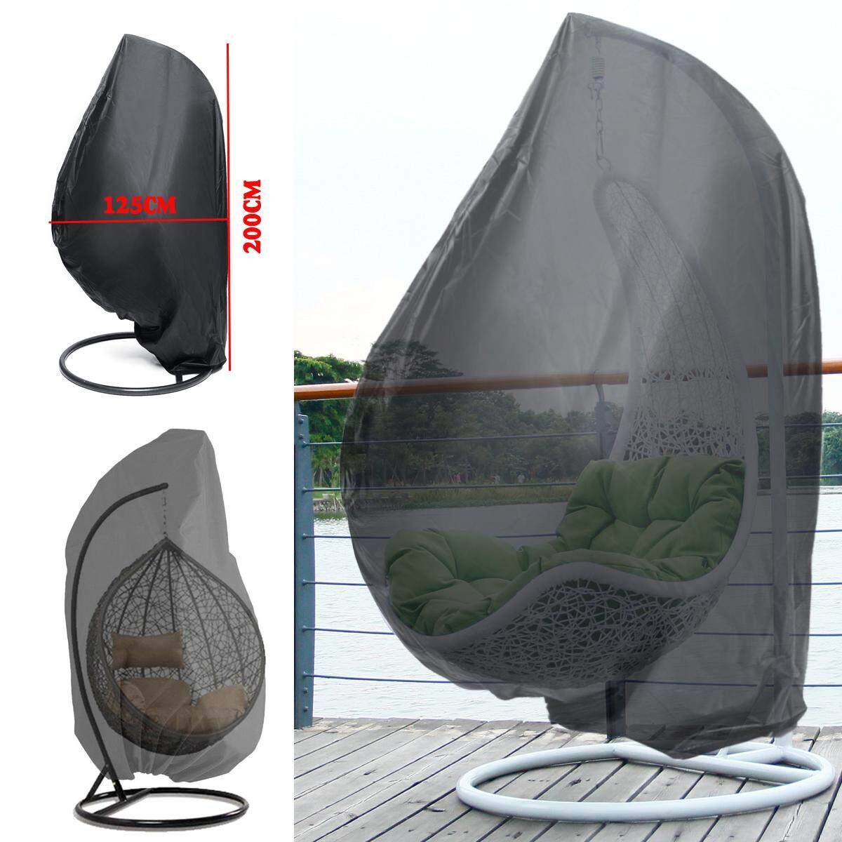 Hanging Egg Chair 125x210cm Swing Garden Swing Chair Cover Waterproof Dustproof -Grey Not Specified