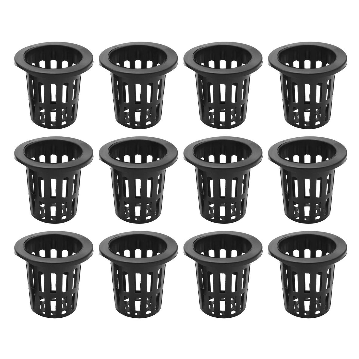 100 Pack 236 Inch Net Cups Slotted Mesh Wide Lip Filter Plant Net Pot Bucket Basket for Hydroponics Aquaponics Orchids