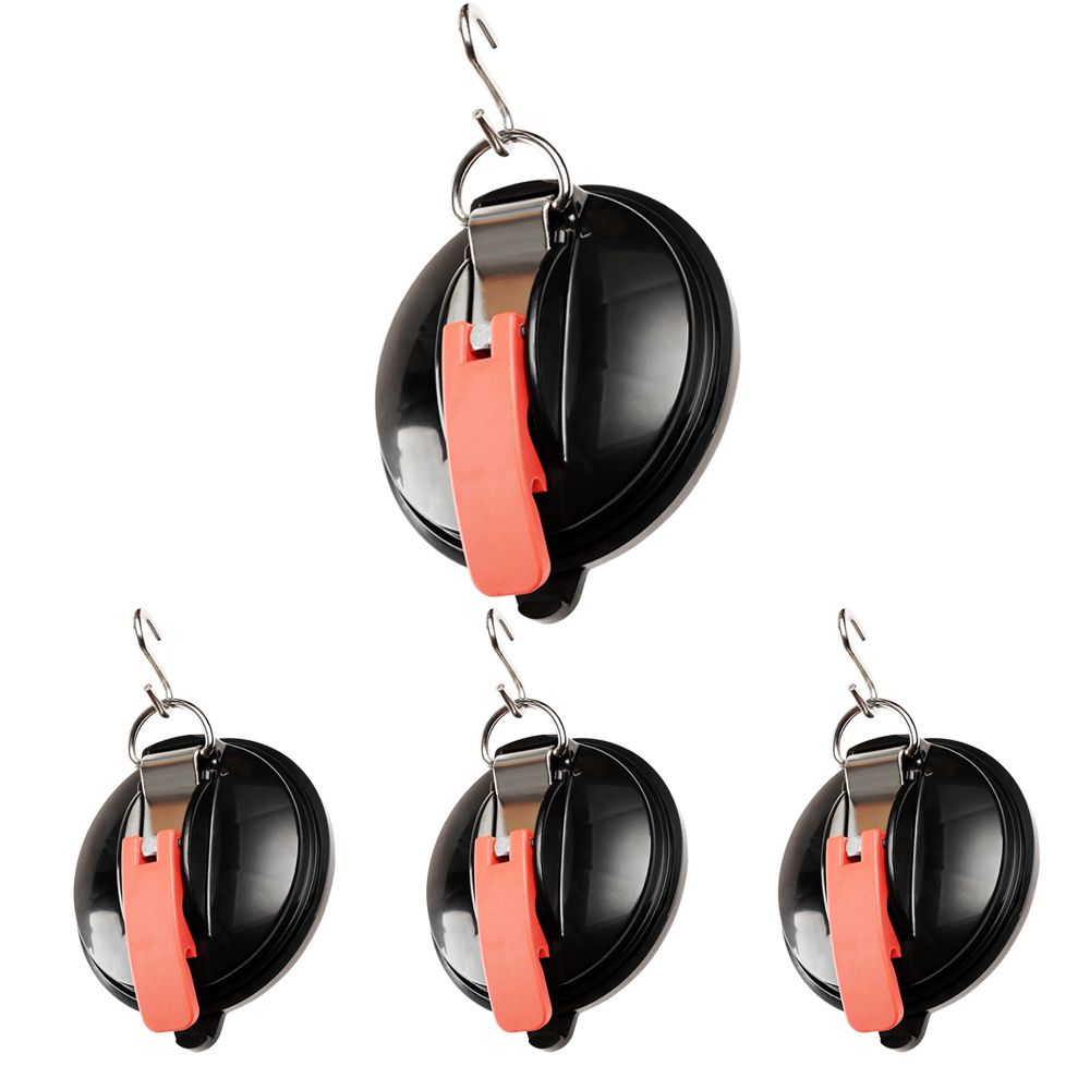 4PCS Plastic Vacuum Sucker Hook Ultralight Suction Cup Hook