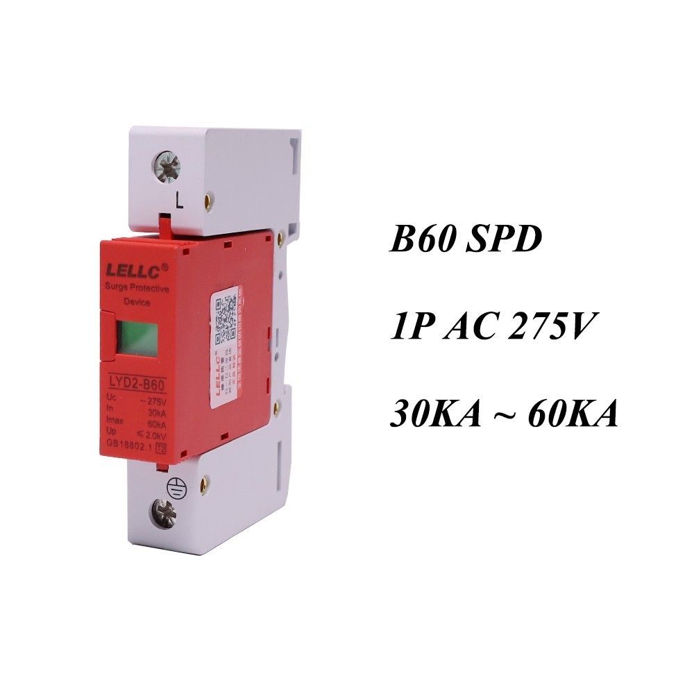 B60-1P 30KA~60KA ~275V AC SPD House Surge Protector