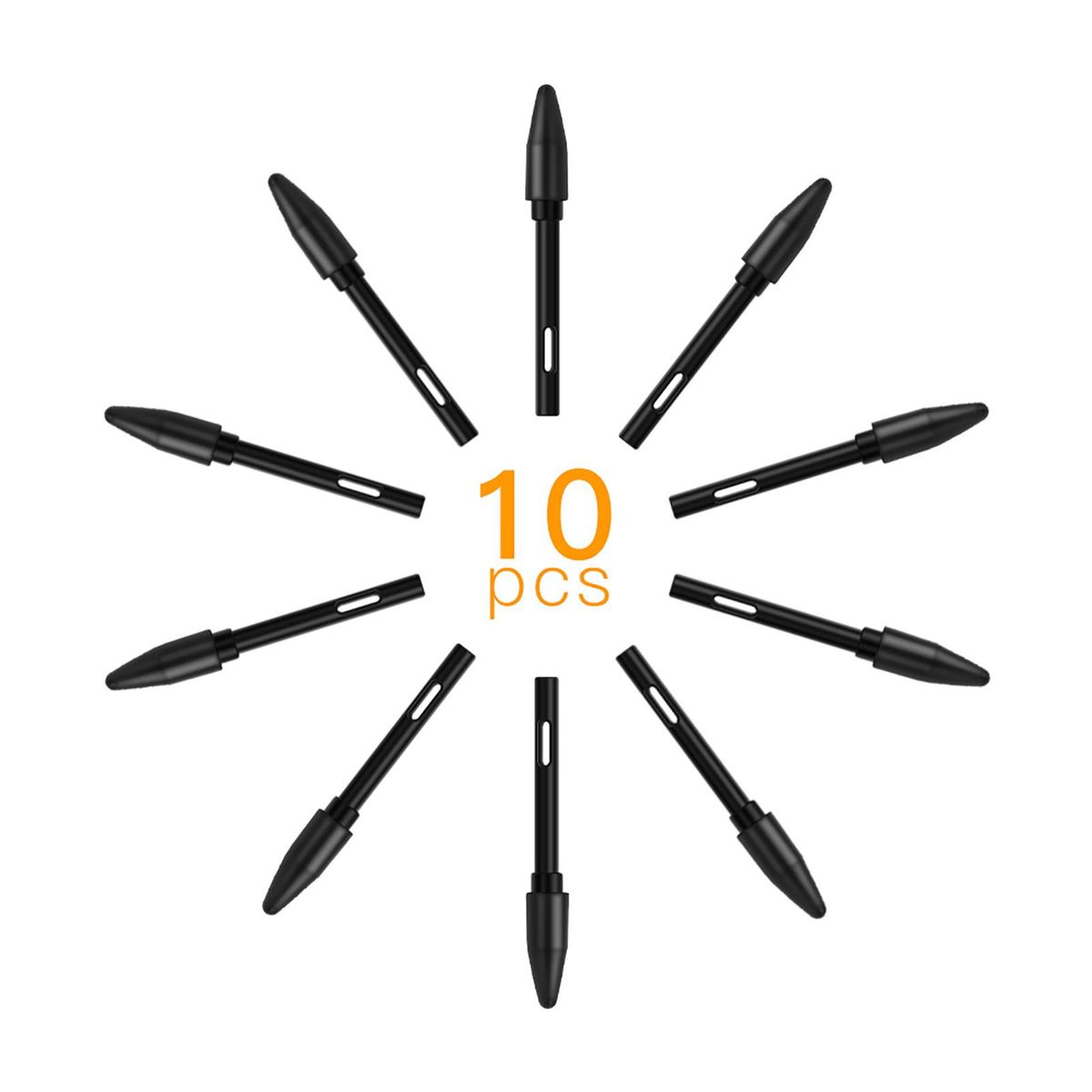 Huion PN05 10pcs Replacement Nibs Pen Tips Compatible with PW500/PW507 Graphics Drawing Tablet Stylus Black