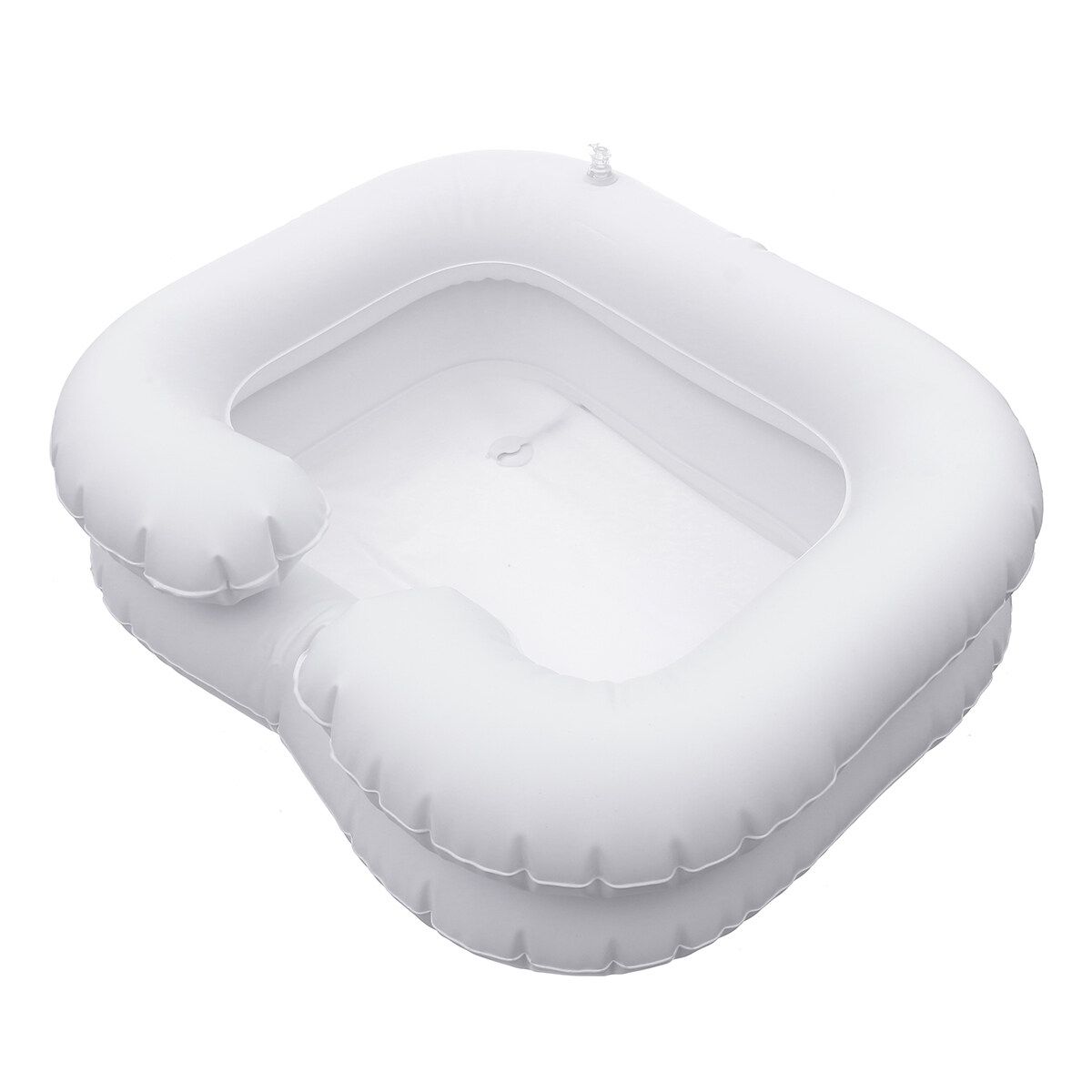Portable Travel Inflatable Blow Basin Hair Washing Shampoo Sink Washbasin White Inflatable Shampoo Basin + 1m Hose