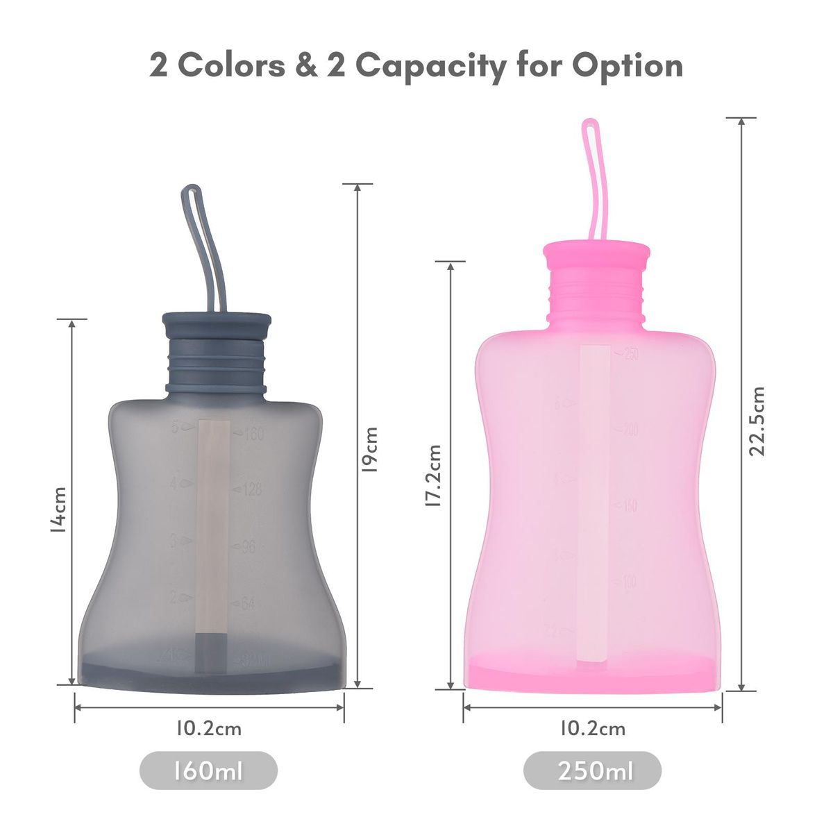 Silicone Breastmilk Storage Bags Resuable Breast Milk Storing Bags for Breastfeeding 250ml/8.5oz Capacity BPA Free Leak-Proof, Pink & Pack of 5