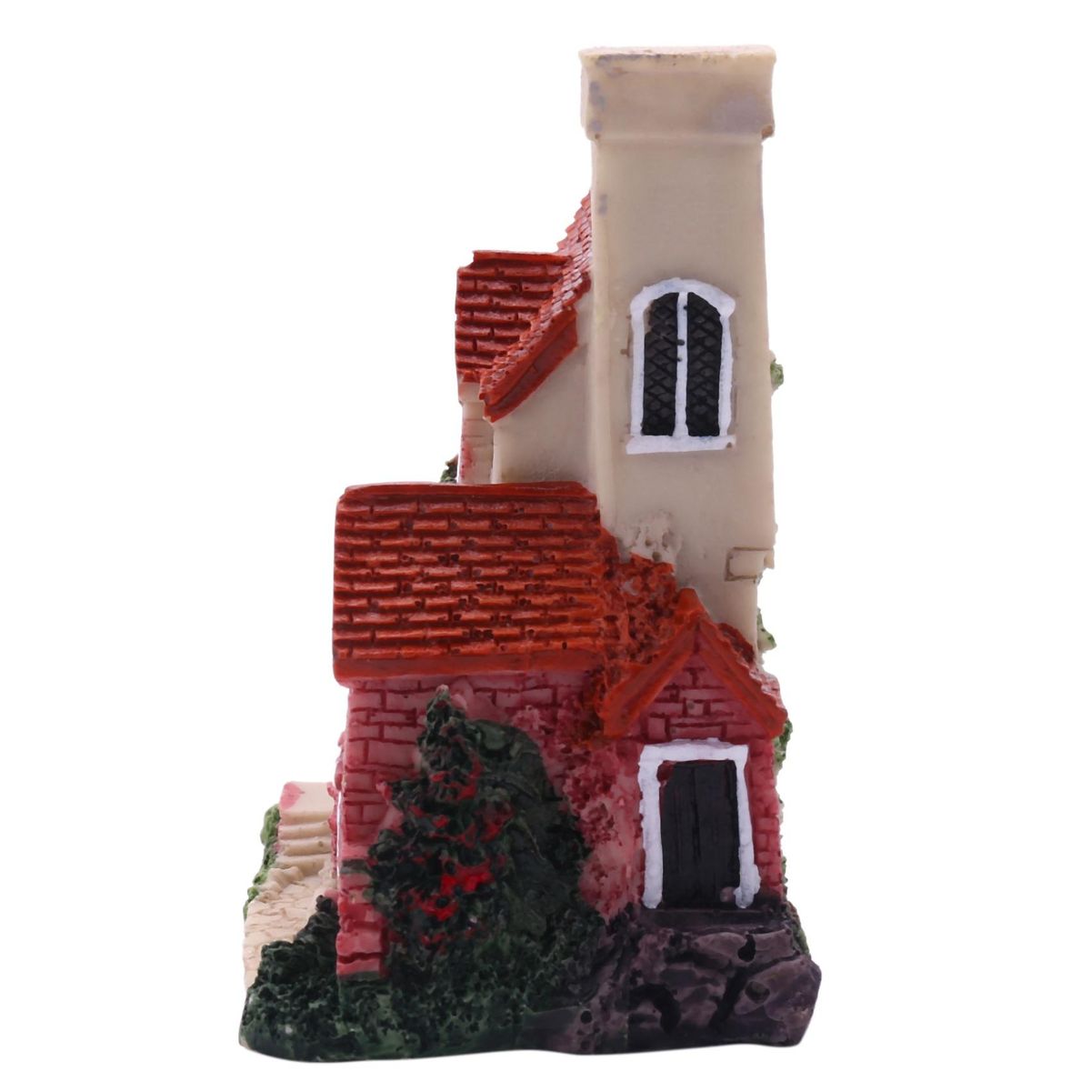 Cute Mini Resin House Miniature House Fairy Garden Landscape Home Garden Decoration Resin Crafts 4 Styles multicolor