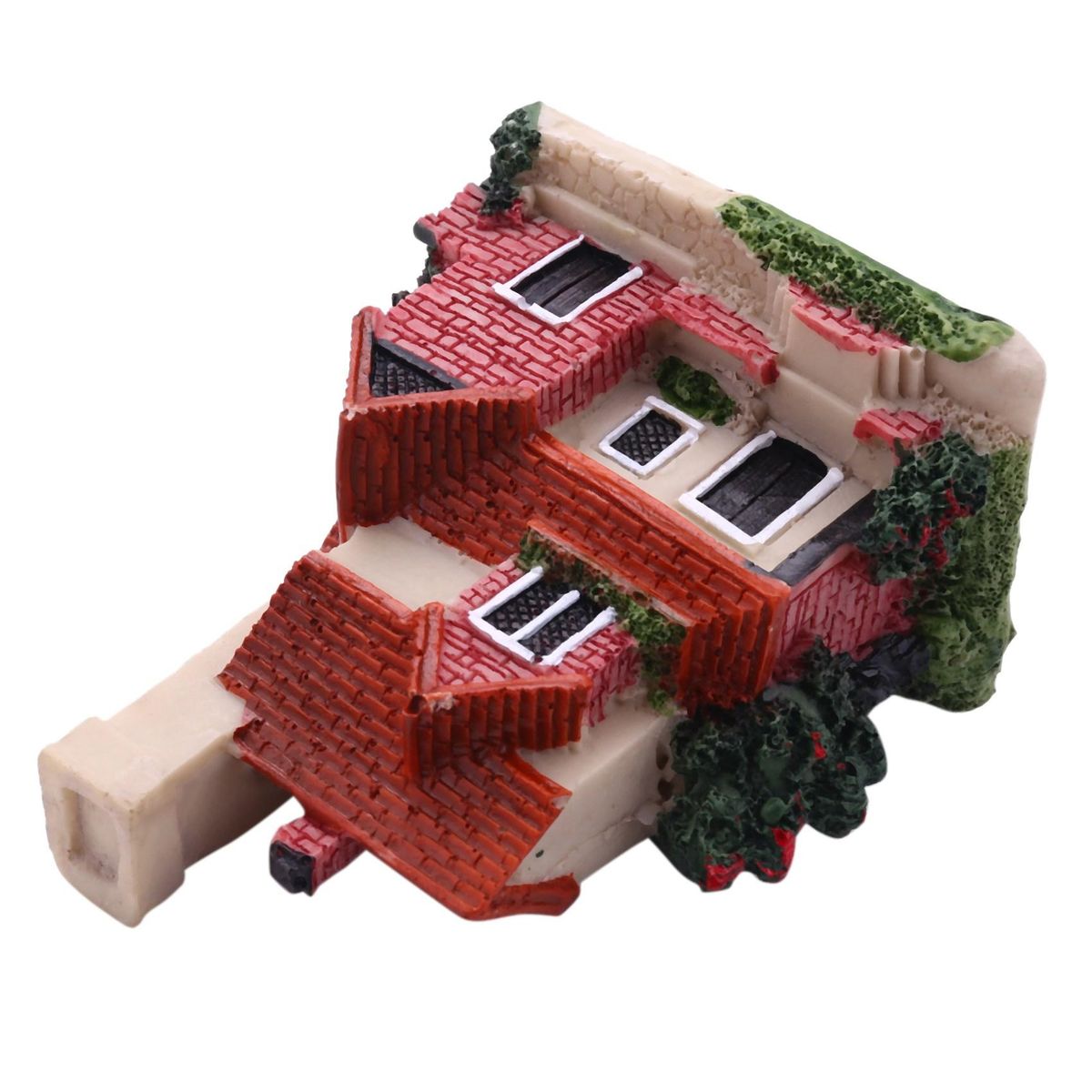 Cute Mini Resin House Miniature House Fairy Garden Landscape Home Garden Decoration Resin Crafts 4 Styles multicolor