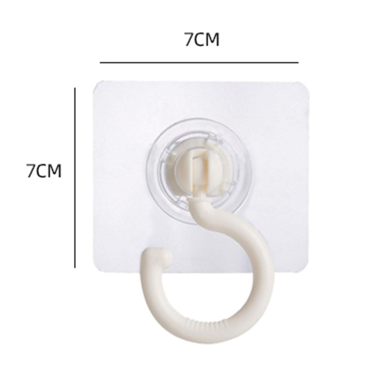 3Pcs Coat Hook Clothes Handbag Towel Wall Hanger White
