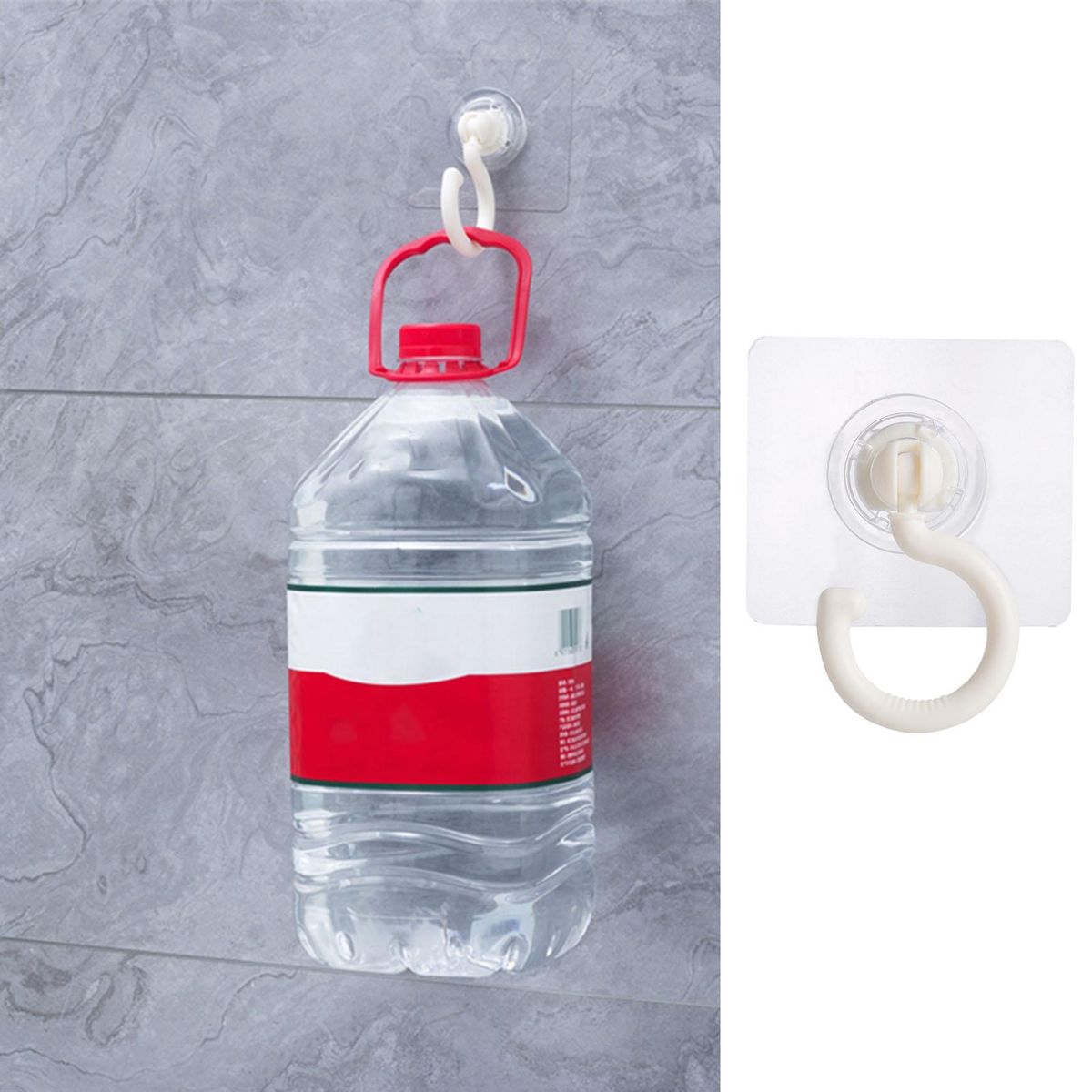3Pcs Coat Hook Clothes Handbag Towel Wall Hanger White