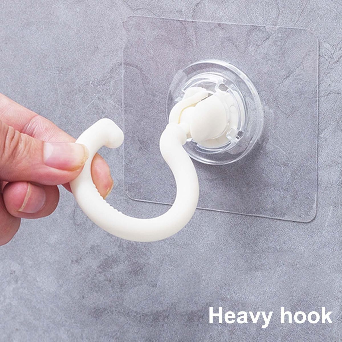 3Pcs Coat Hook Clothes Handbag Towel Wall Hanger White