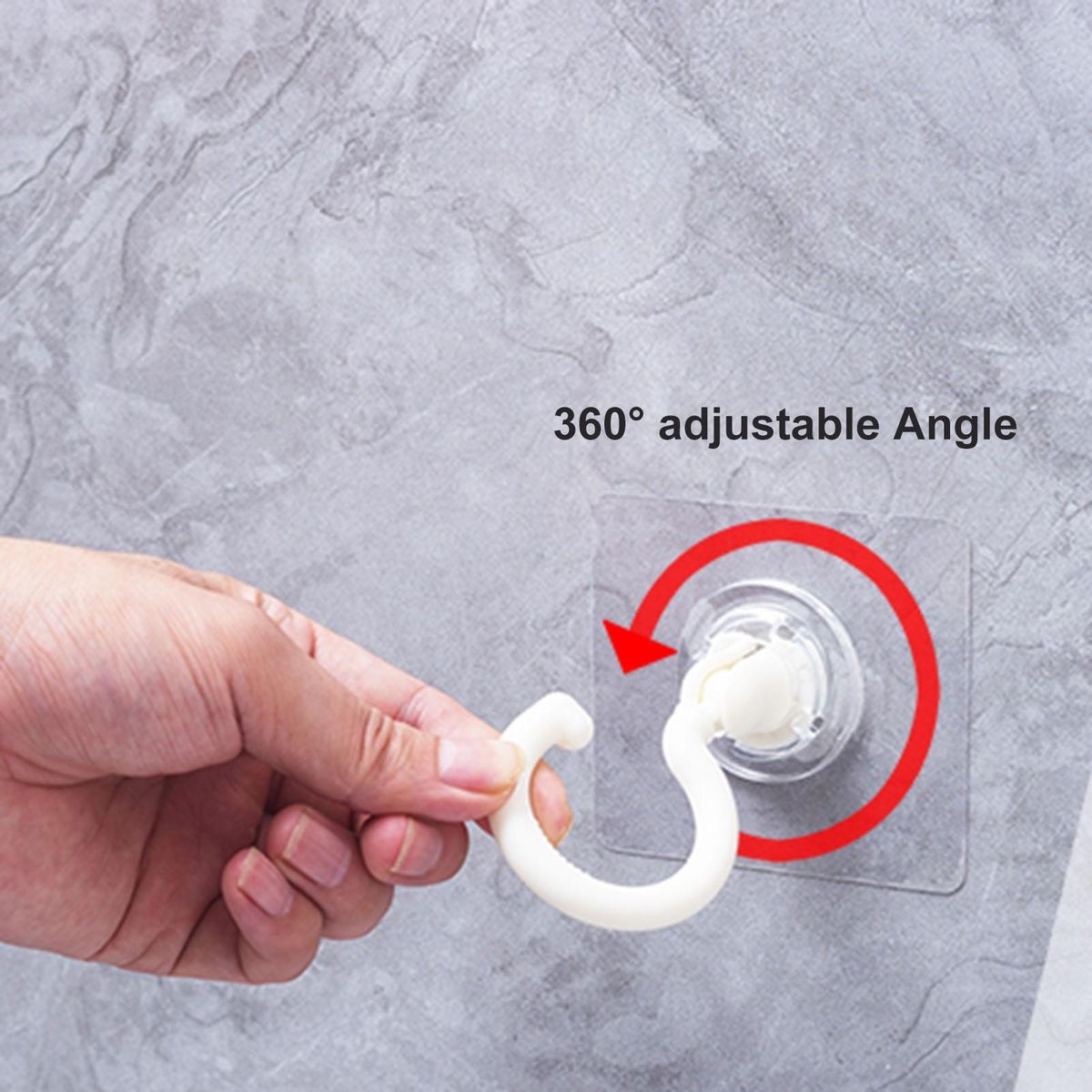 3Pcs Coat Hook Clothes Handbag Towel Wall Hanger White