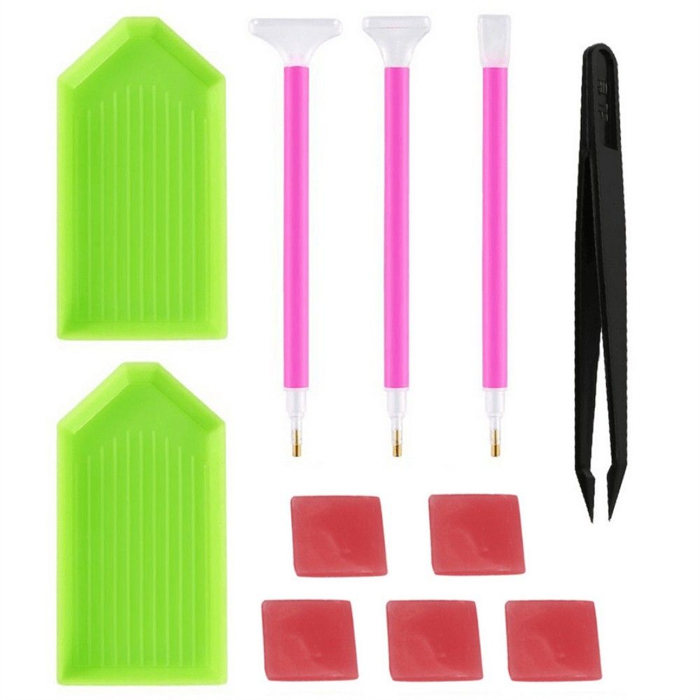 Pack Of 11 5D Diamond Painting Tools Kit Point Drill Pen +