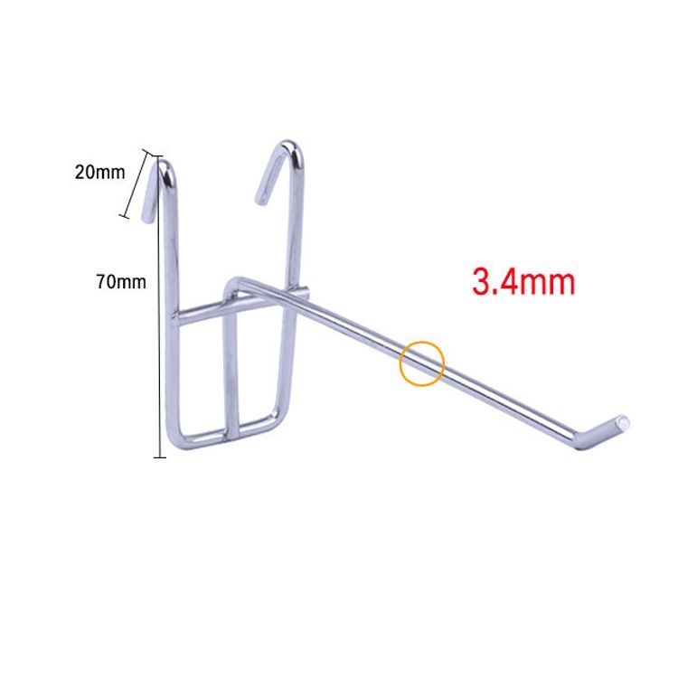 Storage Hook 50 PCS 3.5mm Supermarket Iron Grid Shelf Hook, Length: 15cm