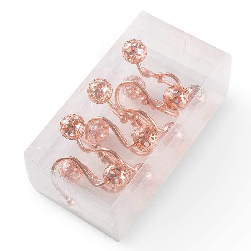 Shower Curtain Hooks Rings,Set Of24 Decorative Shower